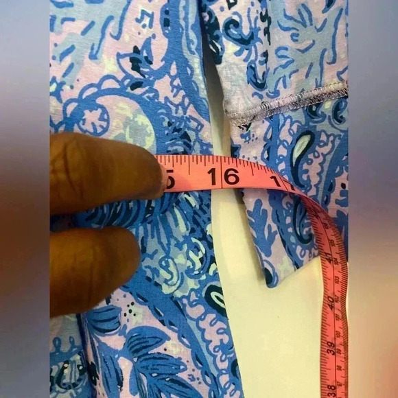 Lilly Pulitzer Shift Mini Blue and Pink Dress Sz Medium - Picture 3 of 12